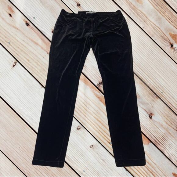 CALVIN KLEIN Women’s Large Black Velour Leggings - Picture 1 of 5